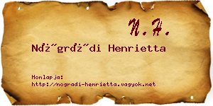 Nógrádi Henrietta névjegykártya